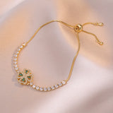 Flower Ring Stud Earrings Necklace Bracelets Set