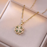 Flower Ring Stud Earrings Necklace Bracelets Set