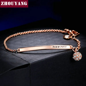CZ Rose Ball Charm Bracelet - ZYH196