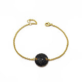 Charm Chains Bangle Bracelets Beehive Style Crystal Charms Bracelet