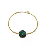Charm Chains Bangle Bracelets Beehive Style Crystal Charms Bracelet