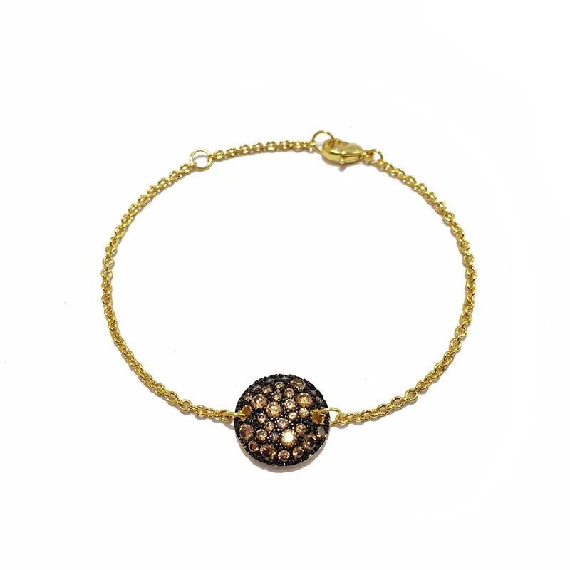 Charm Chains Bangle Bracelets Beehive Style Crystal Charms Bracelet