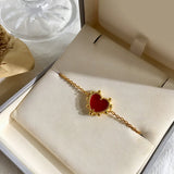 Fine Chains Bracelet 6 Colors Shell Heart Charm Bracelets for Women
