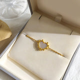 Fine Chains Bracelet 6 Colors Shell Heart Charm Bracelets for Women