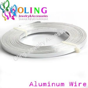 10m 5X1mm Flat Aluminum Wire DIY Crafts Jewelry Making