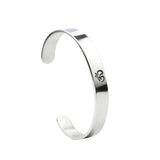 OM Yoga Bangle Stainless Steel Cuff Bracelet Chakra Amulet Religious Charms