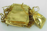 10pcs 5x7cm Velvet Gift Bags Golden Pouch BZ05
