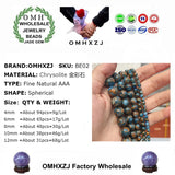 Chrysolite Multi-Color 4-12MM Natural Round Beads for DIY Bracelets