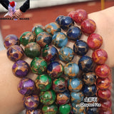 Chrysolite Multi-Color 4-12MM Natural Round Beads for DIY Bracelets
