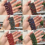 Chrysolite Multi-Color 4-12MM Natural Round Beads for DIY Bracelets