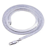 OMH Sterling Silver Flat Snake Bone Short Chains Necklaces NK07