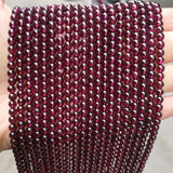 4mm Natural Garnet Loose Spacer Round String Beads