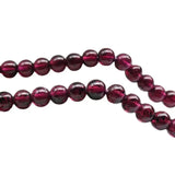 4mm Natural Garnet Loose Spacer Round String Beads