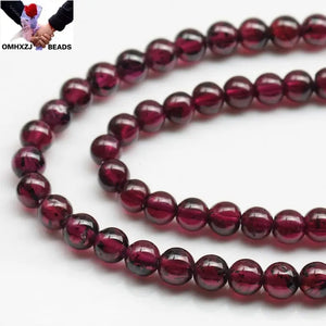 4mm Natural Garnet Loose Spacer Round String Beads