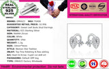 Lovely Kpop OL Woman Girl Wedding Leaf Buds Zircon Silver Stud Earrings