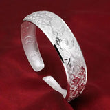 OMH magpies plum blossom woman kpop star Sterling Silver bracelet