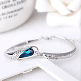 OMH geometric Crystal shoes 925 silver adjustable Bangles
