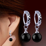 Kpop Star Carnelian Red 925 Silver Earrings YS121