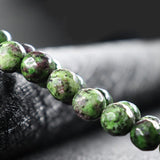 OMH Z29 8mm Faceted Granite DIY Accessories Decorated with Agate Round Beads