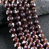OMH Z33 10mm Carved Glass Beads Jewelry DIY Accessories Semi-finished Buttons
