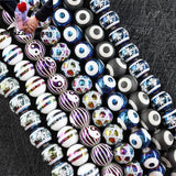 OMH Z33 10mm Carved Glass Beads Jewelry DIY Accessories Semi-finished Buttons