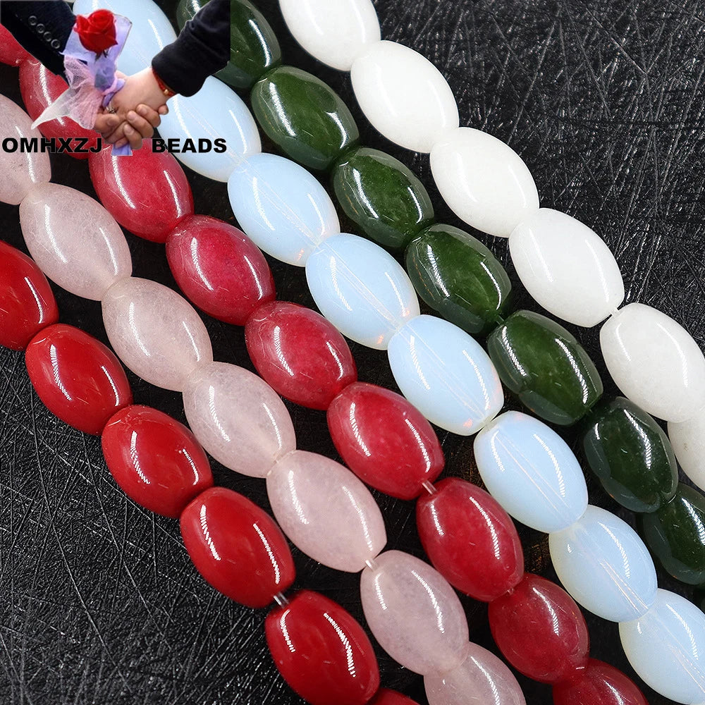 Jade Bracelet DIY Making Agate String Loose Quartzite Jade Spacer Beads