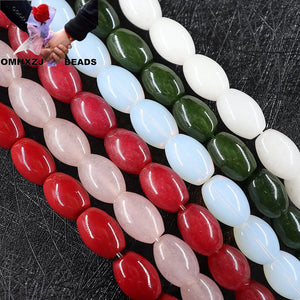 Jade Bracelet DIY Making Agate String Loose Quartzite Jade Spacer Beads