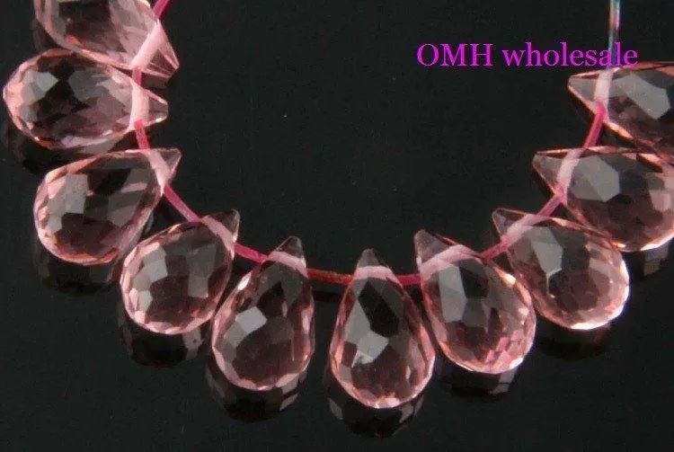 OMH 100pcs 8x13mm 8 colors Water droplets glass crystal beads
