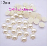 Mixed ABS Pearls Half Round Flatback Pearls 800PCS