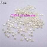 Mixed ABS Pearls Half Round Flatback Pearls 800PCS