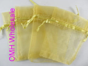50pcs Golden Christmas Packaging Bags Jewelry Voile Bag BZ08-11