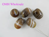 5pcs 17x13.5mm Coffee Silk Cylindrical Beads PJ428