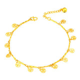 Women's European Charm Anklet, Flower Rose Heart Design
