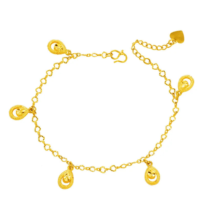 European Water Drop Pendant Anklet for Women