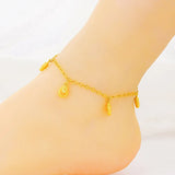 European Water Drop Pendant Anklet for Women