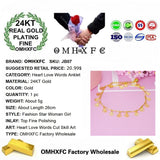 OMHXFC JB07 Flower Heart Chinese Words Anklet