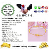 OMHXFC JB09 Fish Lucky Beads Anklet