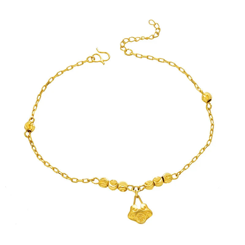 OMHXFC JB15 Lucky Beads Beach Anklet