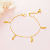 OMHXFC JB20 Wheat Charm Beach Anklet