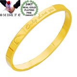 European Fine Woman Mother Birthday Gift LOVE YOU 24KT Bracelet Bangle