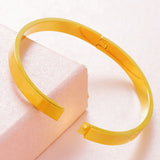 European Fine Woman Mother Birthday Gift LOVE YOU 24KT Bracelet Bangle