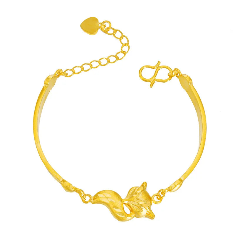 European Fine Fox 24KT Bracelet Bangle