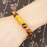 European Fine Woman Man Party Birthday Wedding Gift PIXIU Beads 24KT Bracelet
