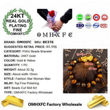 European Fine Woman Man Party Birthday Wedding Gift PIXIU Beads 24KT Bracelet