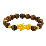 European Fine Woman Man Party Birthday Wedding Gift PIXIU Beads 24KT Bracelet
