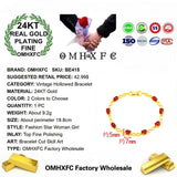 OMHXFC Vintage Oval 24KT Bracelet Bangle