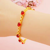 OMHXFC Vintage Oval 24KT Bracelet Bangle