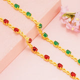 OMHXFC Vintage Oval 24KT Bracelet Bangle