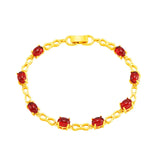 OMHXFC Vintage Oval 24KT Bracelet Bangle