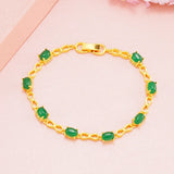 OMHXFC Vintage Oval 24KT Bracelet Bangle